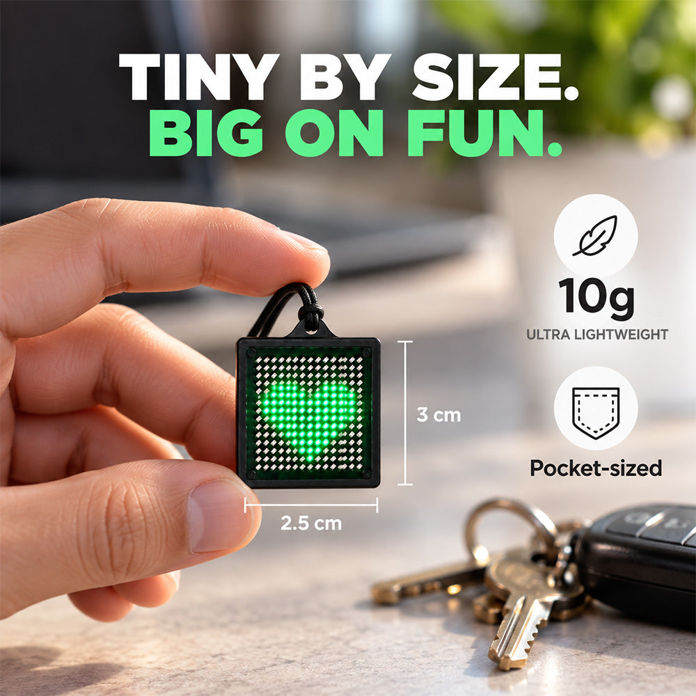 TYII™ FLOW – Interactive Pixel Keychain with Flowing Light Effects
