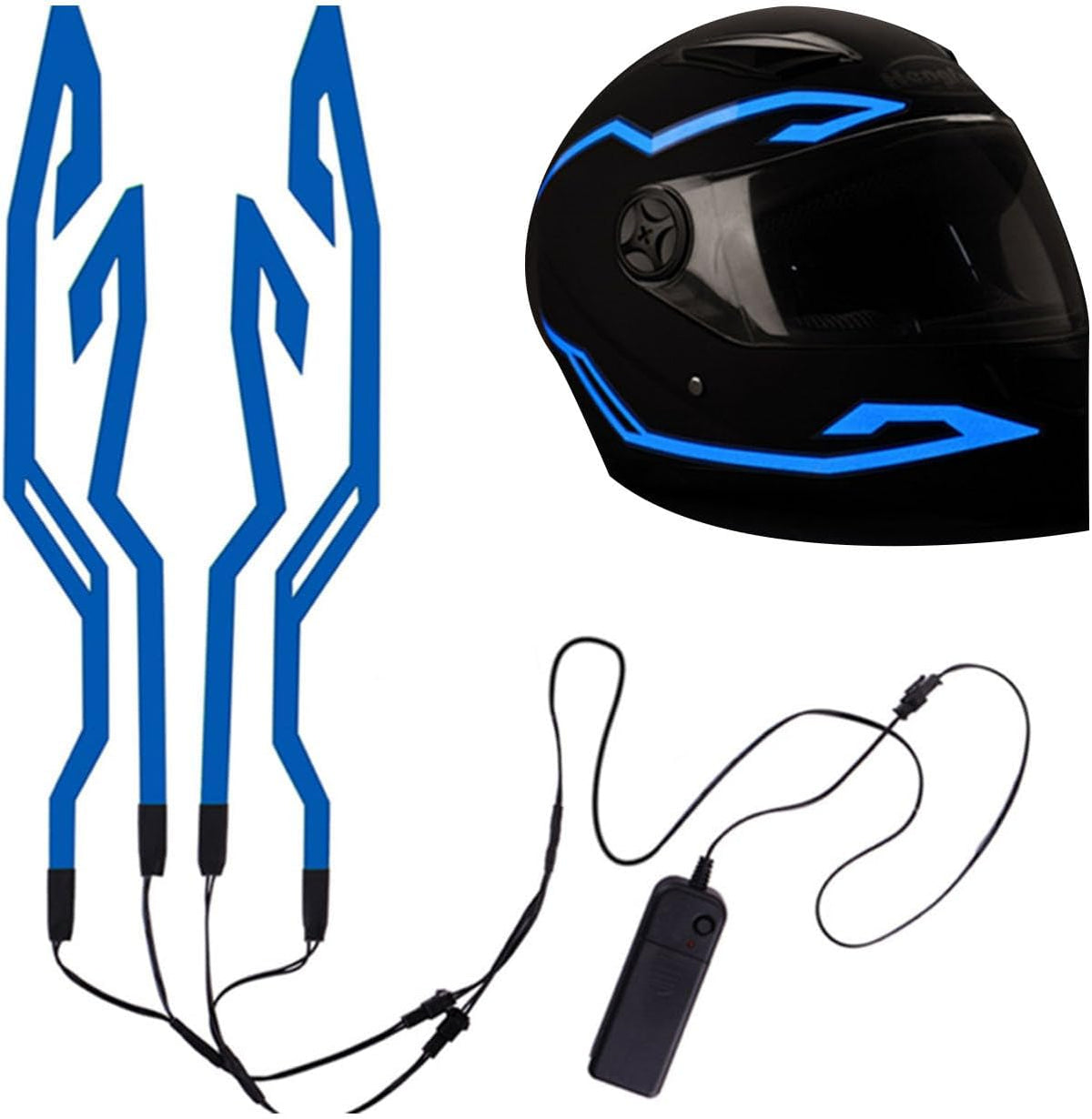 Motorcycle Helmets - 0.5mm Bicycle Helmet Strip LED Helmet Light Flexible Safety Sticker Rechargeable LED Helmet Strip for Riding, Night Visibility, Motorcycling, Cycling
