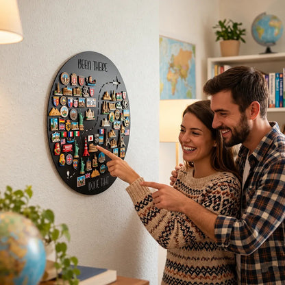 🌍✈️ Your Adventures Deserve a Wall of Their Own — Travel Magnet Display Board