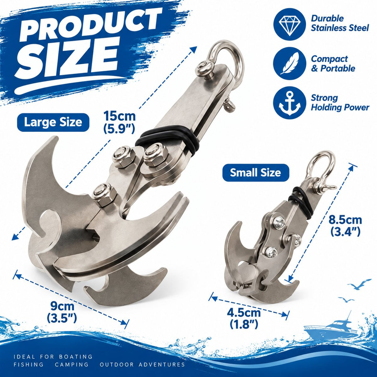 Heavy-Duty Multifunctional Outdoor Mountaineering Grappling Hook