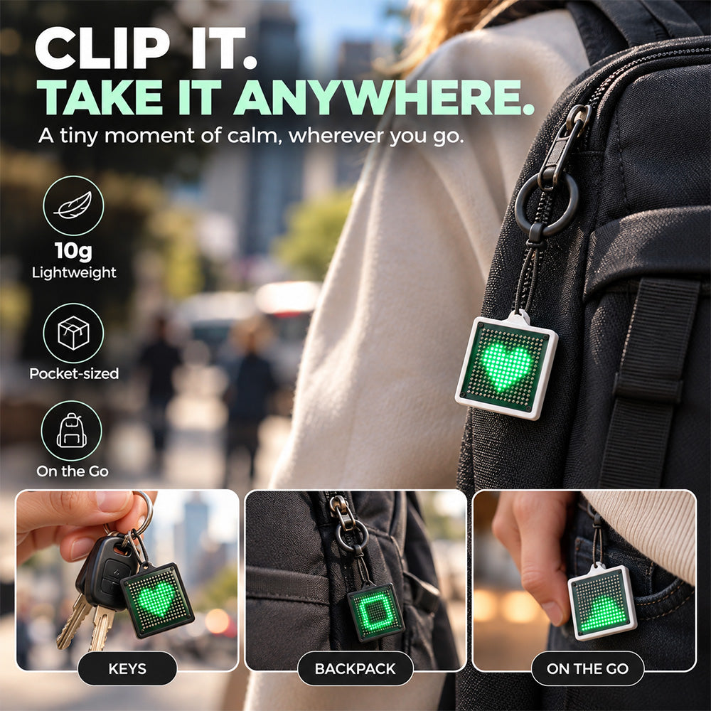 TYII™ FLOW – Interactive Pixel Keychain with Flowing Light Effects