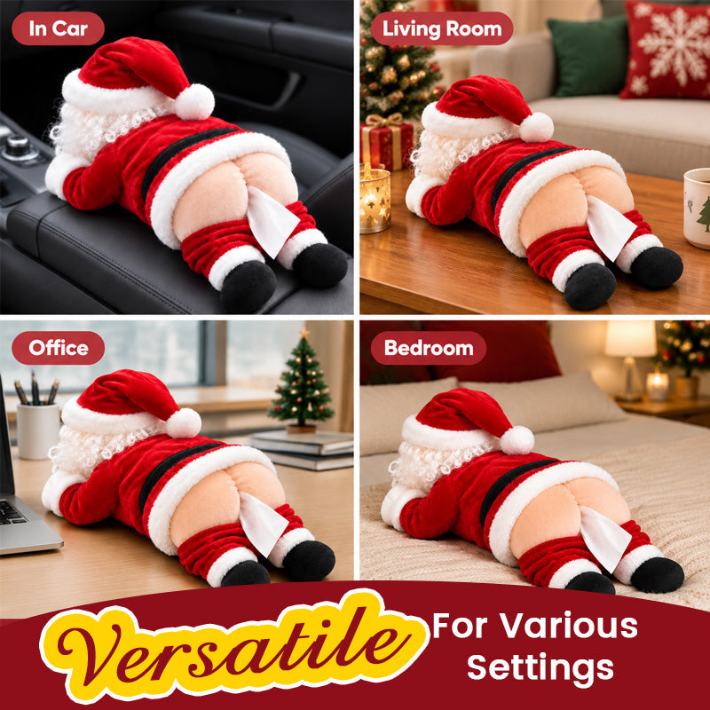 🎅 Hilarious Santa Claus Rear Tissue Box Cover 🍑