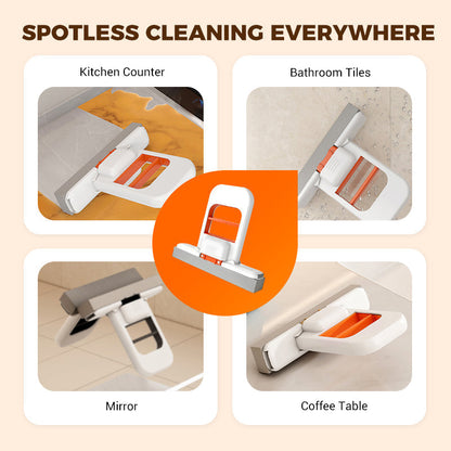 ✨ Foldable Mini Mop — No-Mess Squeeze, Wipes Any Surface