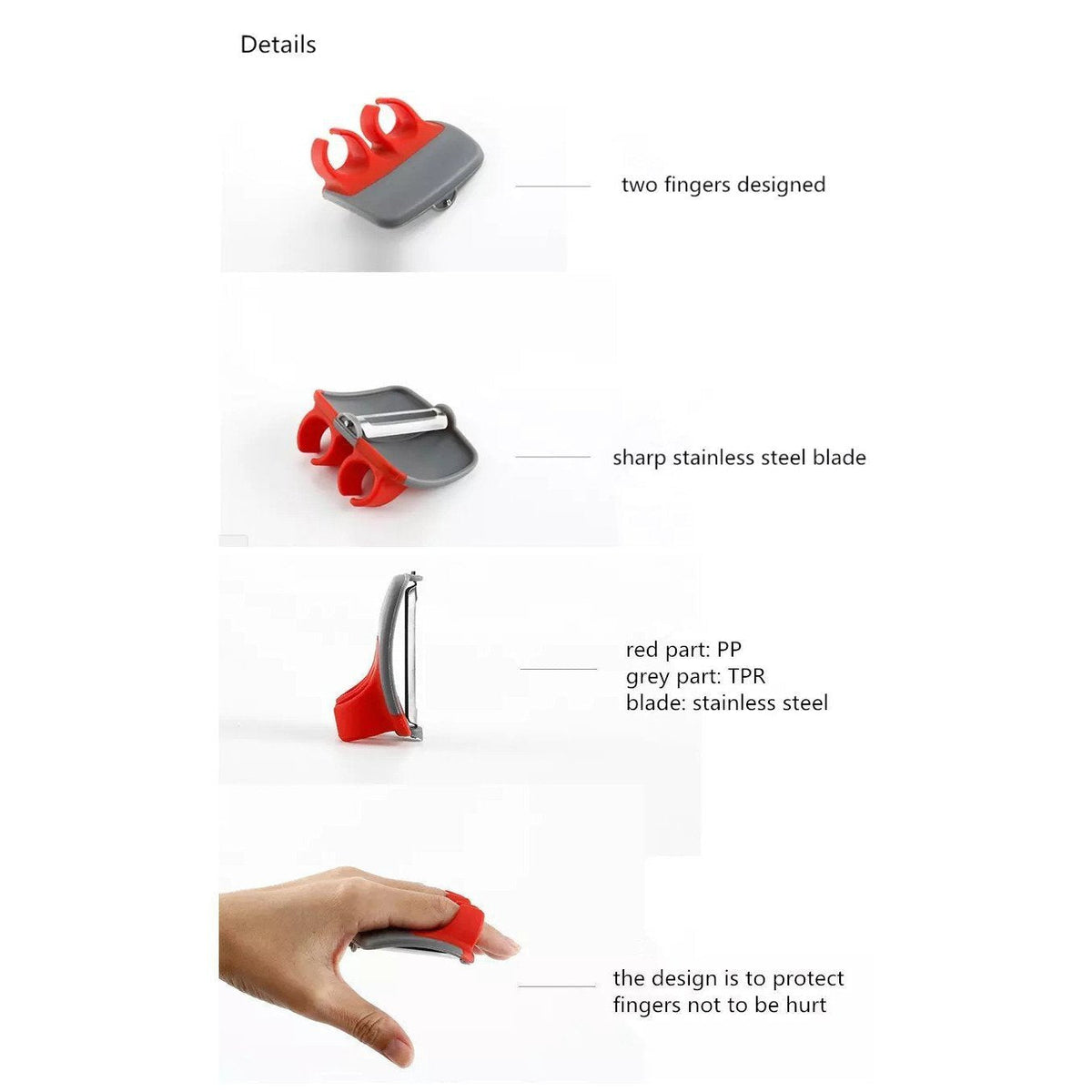 Sharp Blade Finger Peeler