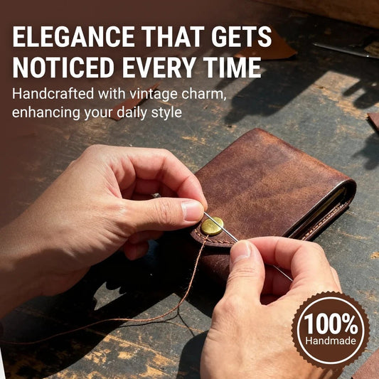 Tyiimax™ Vintage Leather Wallet with Pen Slot