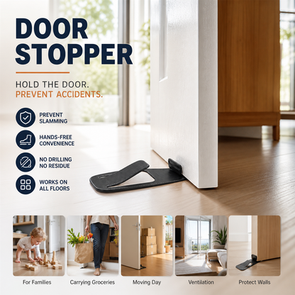 🚪 2-Pack Door Stopper Protector – No-Drill, Easy Door Holder 🏠✨