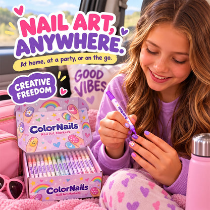 Nail Art Markers – 12-Colour Pens for DIY Nail Art & Manicures