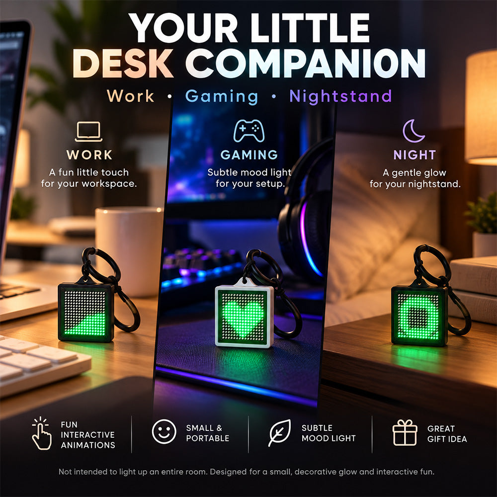 TYII™ FLOW – Interactive Pixel Keychain with Flowing Light Effects