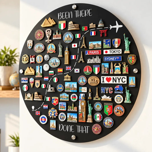 🌍✈️ Your Adventures Deserve a Wall of Their Own — Travel Magnet Display Board