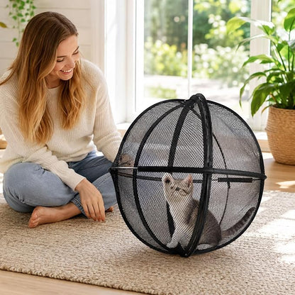 🐾 Foldable Panoramic Pet Playpen – Spacious & Portable Pet Enclosure 🐱