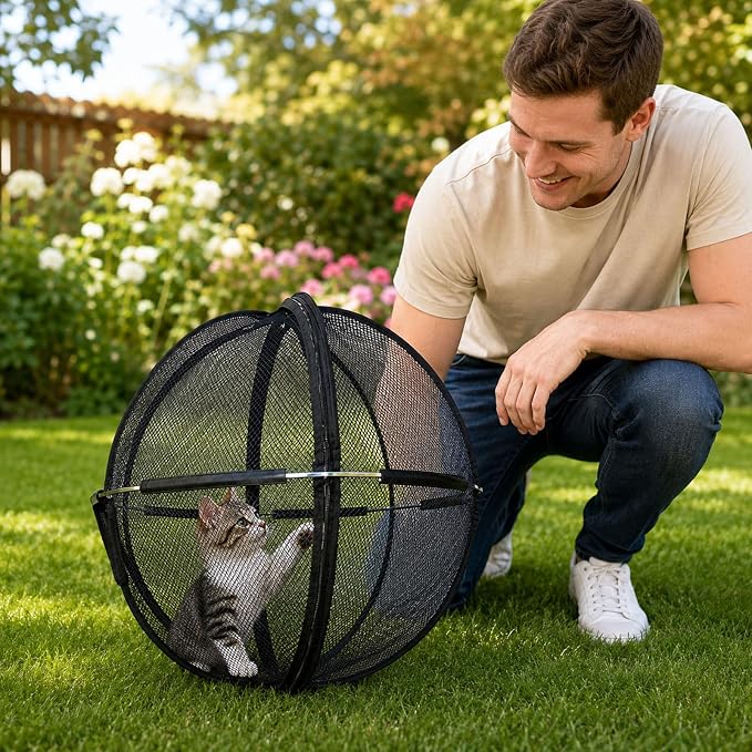 🐾 Foldable Panoramic Pet Playpen – Spacious & Portable Pet Enclosure 🐱