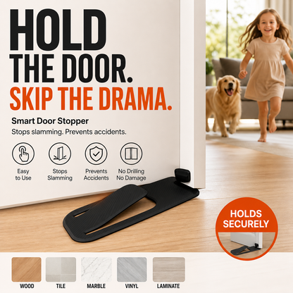 🚪 2-Pack Door Stopper Protector – No-Drill, Easy Door Holder 🏠✨