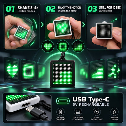 TYII™ FLOW – Interactive Pixel Keychain with Flowing Light Effects