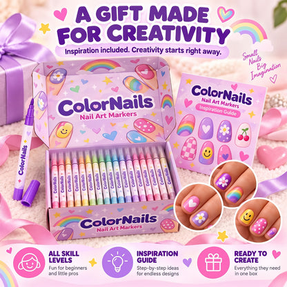Nail Art Markers – 12-Colour Pens for DIY Nail Art & Manicures