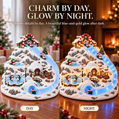 🐧❄️Penguin Christmas Sliding Village – Animated Penguins & Glowing Winter Wonderland🎄✨