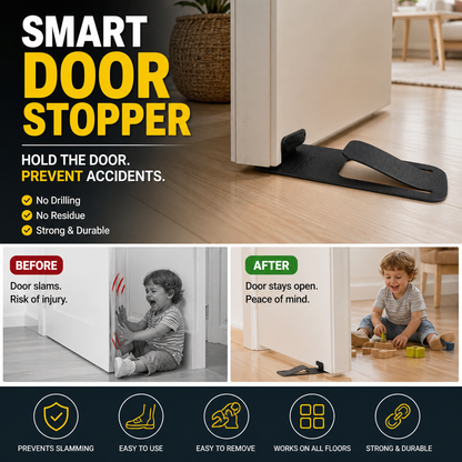 🚪 2-Pack Door Stopper Protector – No-Drill, Easy Door Holder 🏠✨