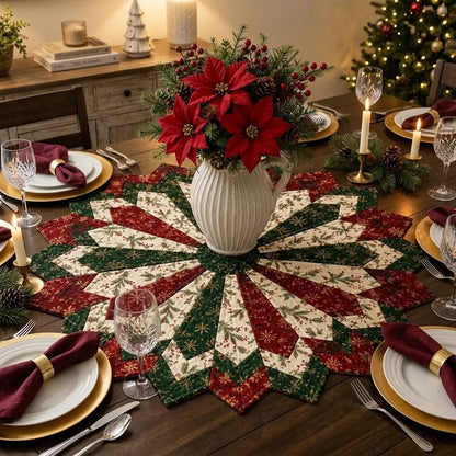 ✨ Quilting-Schablonenset „Holiday Star“ für Tischläufer
