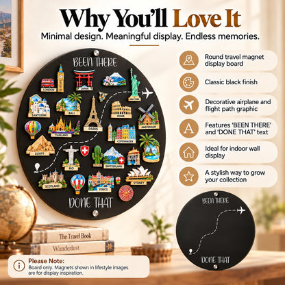 🌍✈️ Your Adventures Deserve a Wall of Their Own — Travel Magnet Display Board