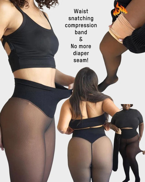 🔥Hot Sale 49% Off!!⚡50k+ Sold!❄️one-seam The-original Magic Fleece Lined Leggings✨