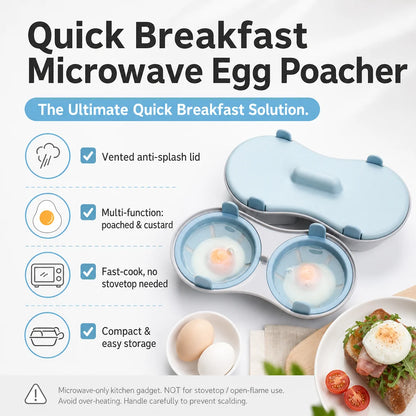 💥🥚Multi‑Function Microwave Egg Cooker Steamer Box With Lid
