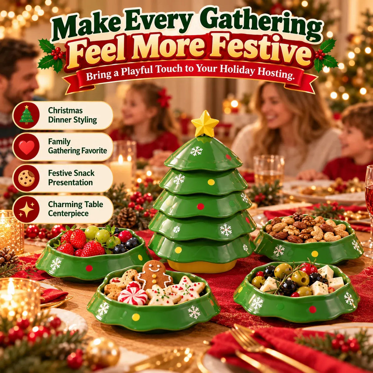 5-Layer Christmas Tree Serving Tray