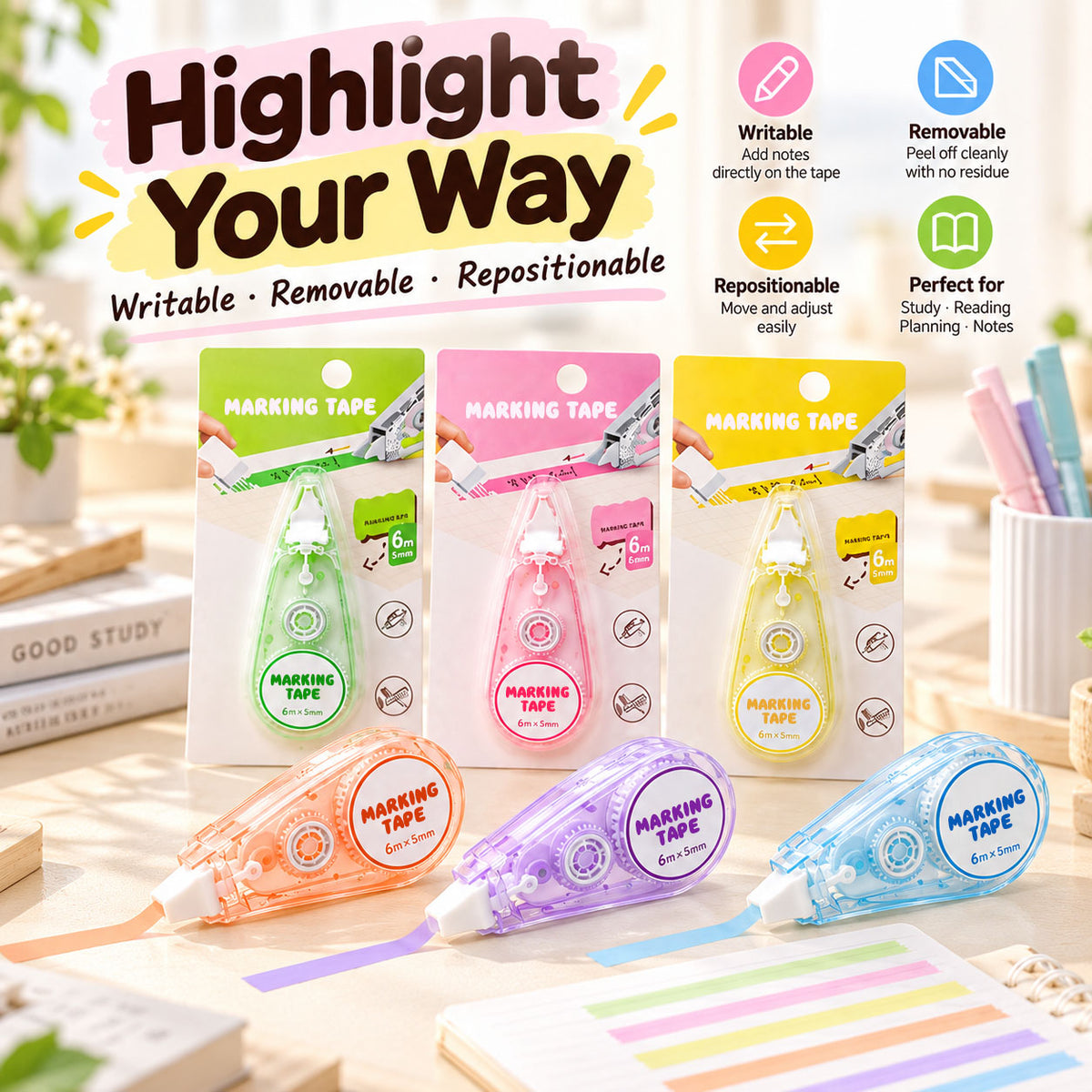 Tyii™(Peelable) Marker Film Tape 5mm x 6m