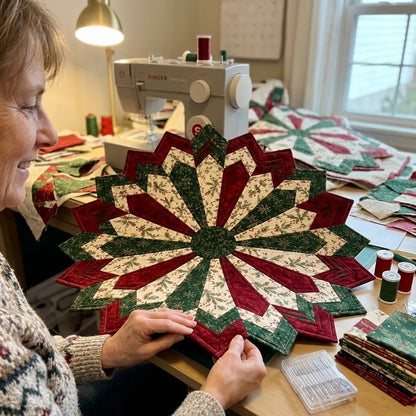 ✨ Quilting-Schablonenset „Holiday Star“ für Tischläufer