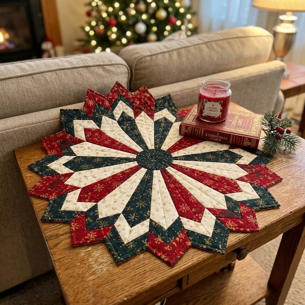 ✨ Quilting-Schablonenset „Holiday Star“ für Tischläufer