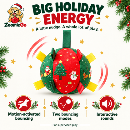 Dog Christmas Interactive Toy Soccer Ball with Bell🎄🐶🐱