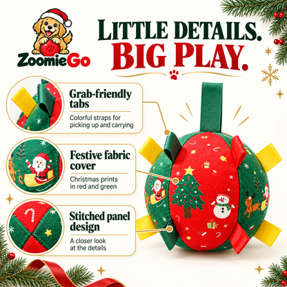 Dog Christmas Interactive Toy Soccer Ball with Bell🎄🐶🐱