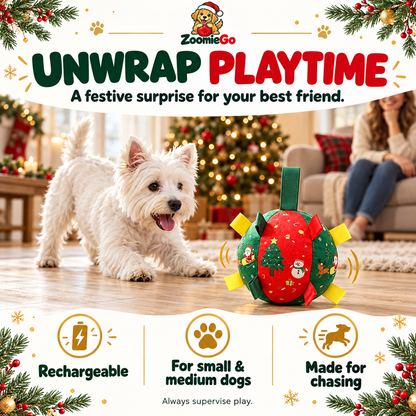 Dog Christmas Interactive Toy Soccer Ball with Bell🎄🐶🐱