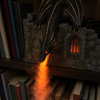 🐉 Dragon Diffuser with LED Glow & Remote Control – USB-Powered Fantasy Shelf Decor