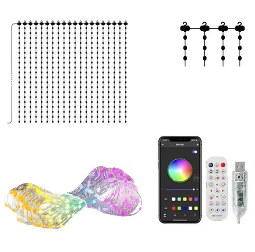 400-LED string lights with remote control – create your own light patterns for the Christmas tree, windows, and garden ✨