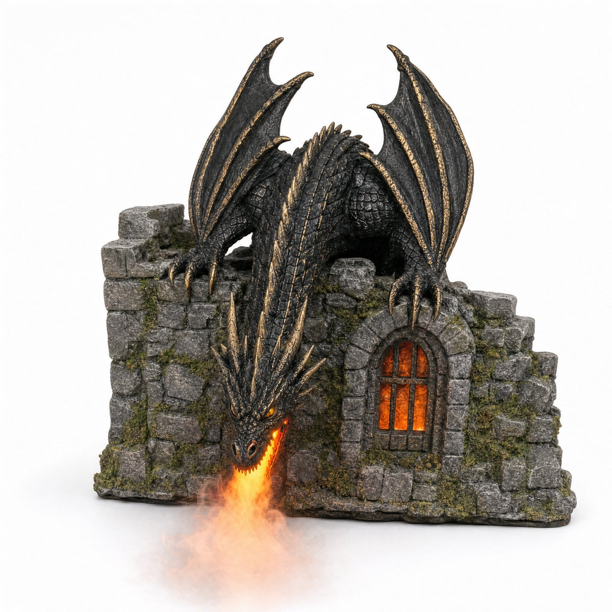 🐉 Dragon Diffuser with LED Glow & Remote Control – USB-Powered Fantasy Shelf Decor