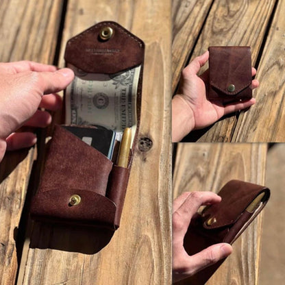Tyiimax™ Vintage Leather Wallet with Pen Slot