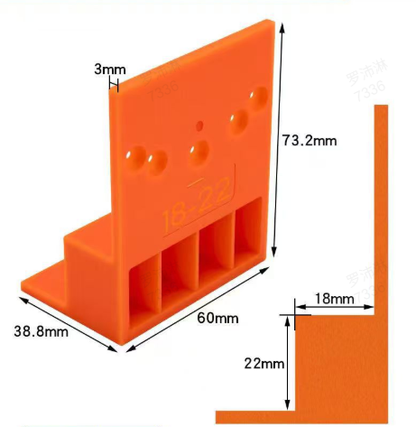📢📢Wardrobe Cabinet Side Filler Panel Installation Locator and Stepped Positioning Plate for Precise Hole Alignment