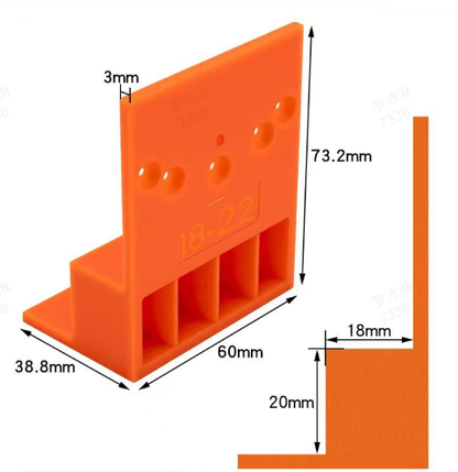 📢📢Wardrobe Cabinet Side Filler Panel Installation Locator and Stepped Positioning Plate for Precise Hole Alignment