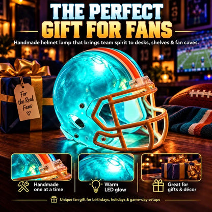 🎁 Handmade Football Helmet Lamp – LED Team Fan Cave Light with 32 Team Styles