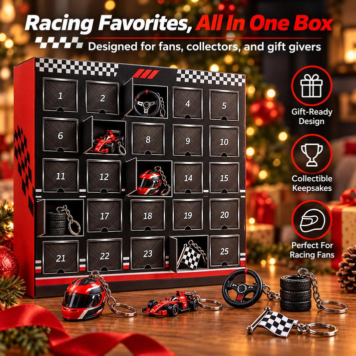 🏁  25-Day Formula Racing Advent Calendar – Ultimate Christmas Countdown for Racing Fans