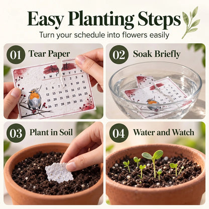 🌱Plantable Wildflower Calendar 2027 – Seed Paper Desk Calendar🌸