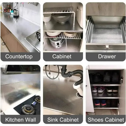 🔥Kitchen Wallpaper Oil Proof Sticker Aluminum Foil Backsplash Self