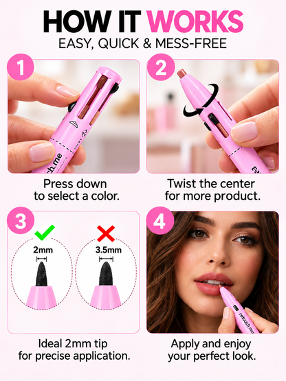 4-in-1 Beauty Pencil | Long-lasting Makeup Pen