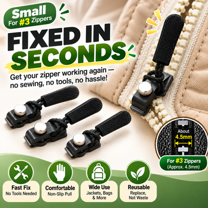 🔧 Zipper Pull Replacement Kit – Fix Broken Zipper Tabs in Minutes ✨