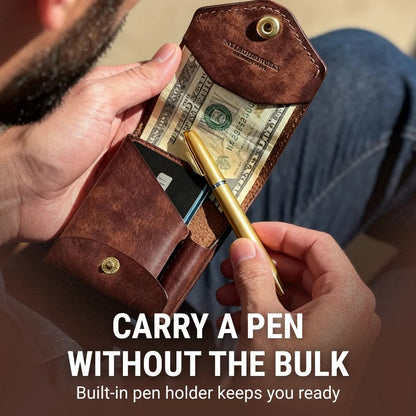Tyiimax™ Vintage Leather Wallet with Pen Slot