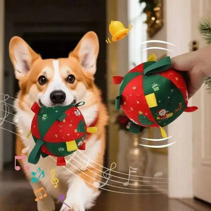 Dog Christmas Interactive Toy Soccer Ball with Bell🎄🐶🐱