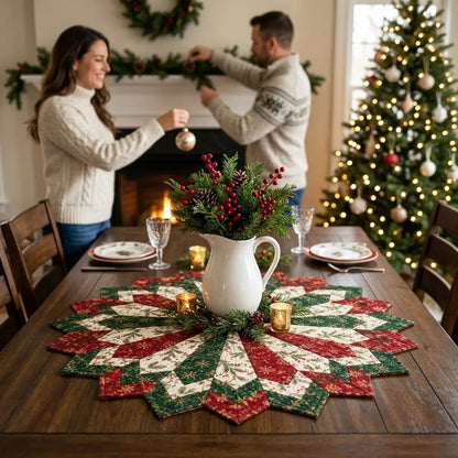 ✨ Quilting-Schablonenset „Holiday Star“ für Tischläufer