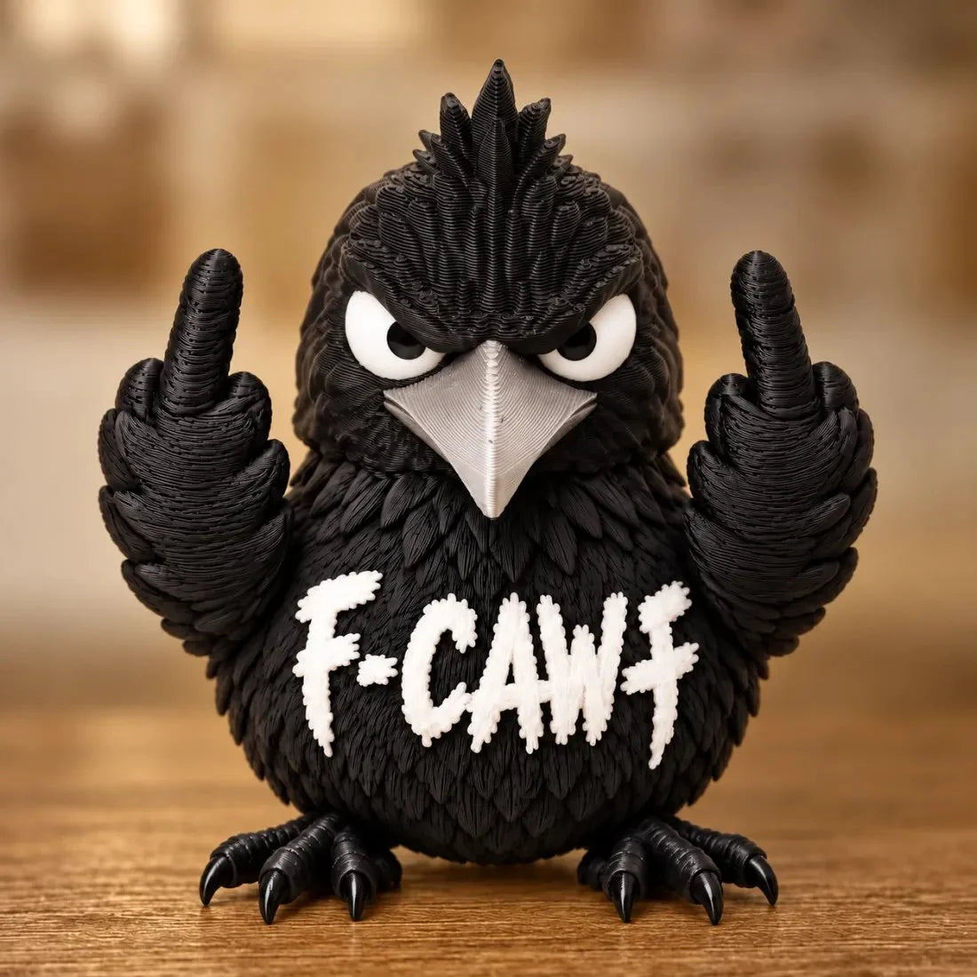 Funny Attitude Desk Buddies – Bad Attitude Duck & Grumpy Raven