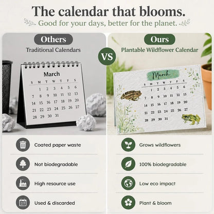 🌱Plantable Wildflower Calendar 2027 – Seed Paper Desk Calendar🌸