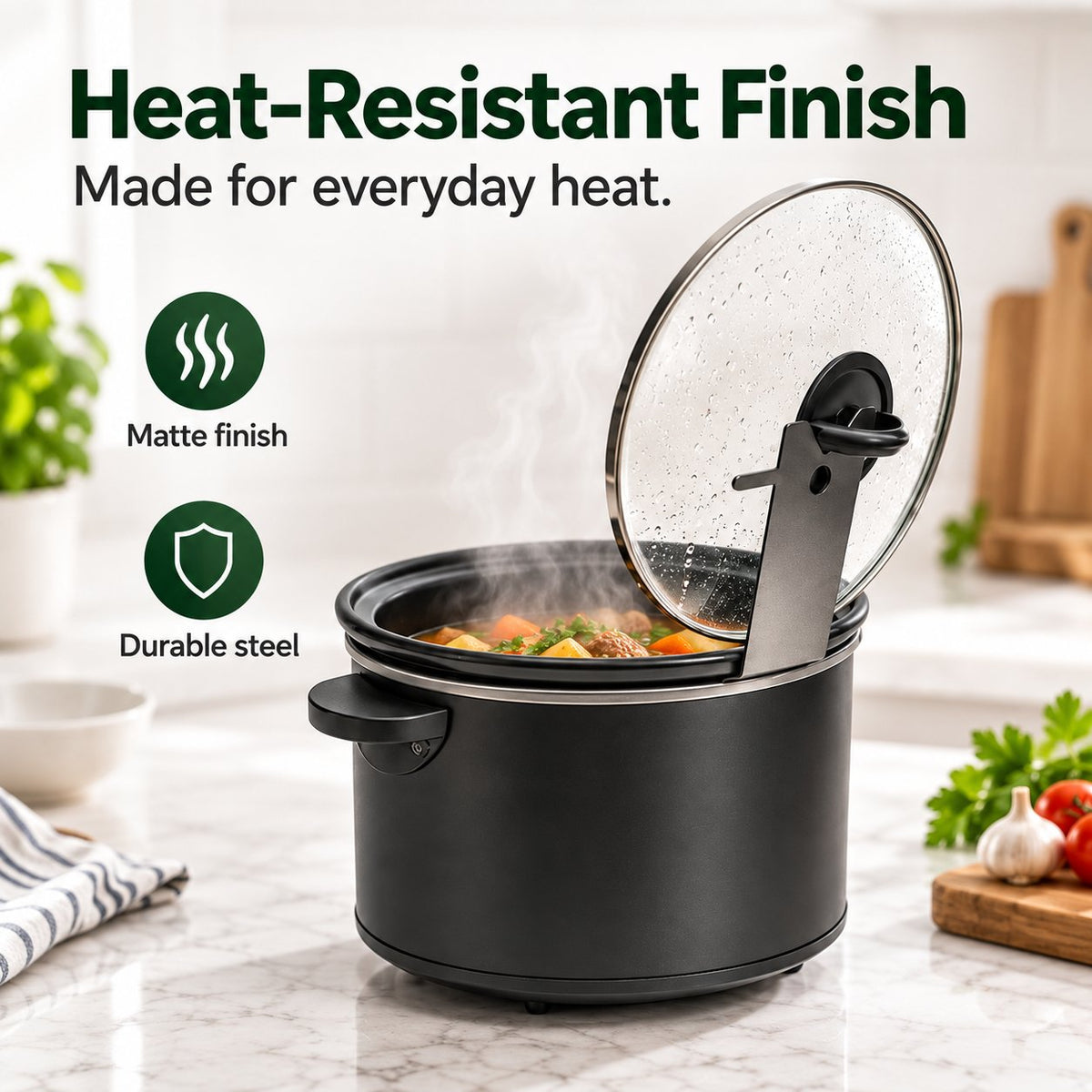 🔥Multifunctional Anti-Slip Cooker Lid Stand - Space-Saving Kitchen Counter Organizer