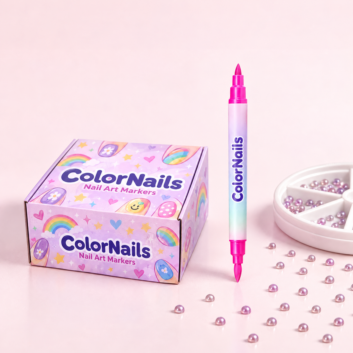Nail Art Markers – 12-Colour Pens for DIY Nail Art & Manicures